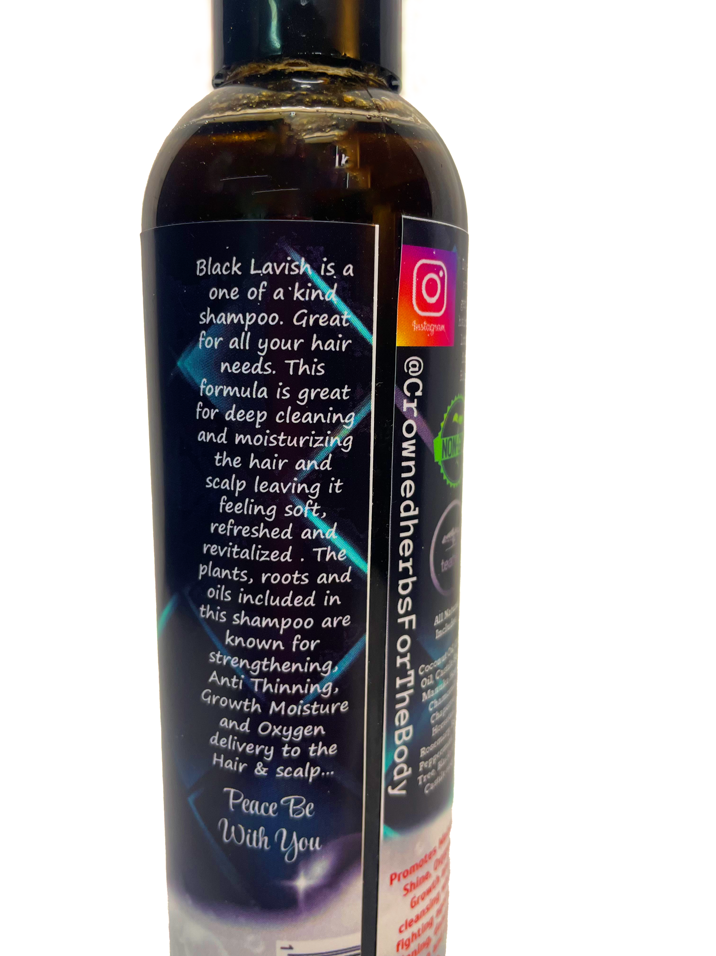 Black Lavish - Shampoo All-Natural Herbal Infused Shampoo for Dry Hair - Anti-Thinning, Anti-Balding, Hair Growth, Itch Relief & Dandruff Control